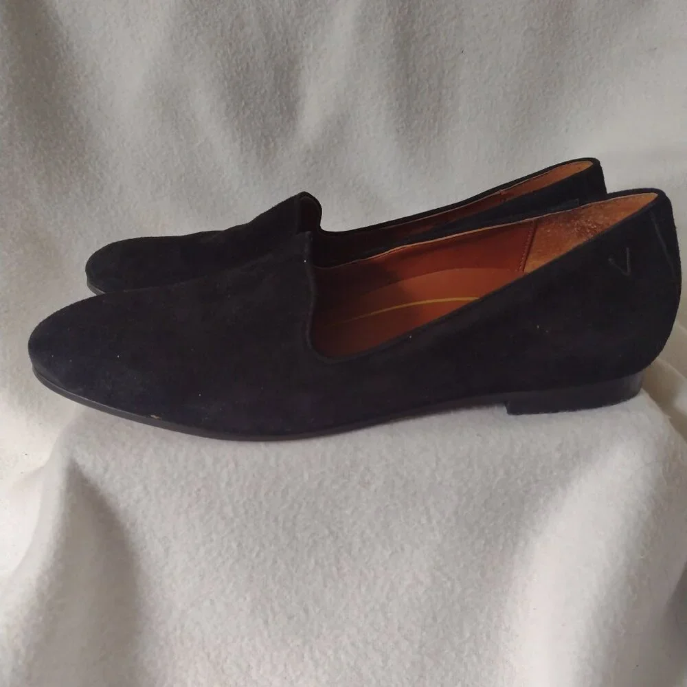 Vionic Willa Black Suede Loafers 8 Comfort Slip-On Business Casual Shoes - Picture 7 of 10